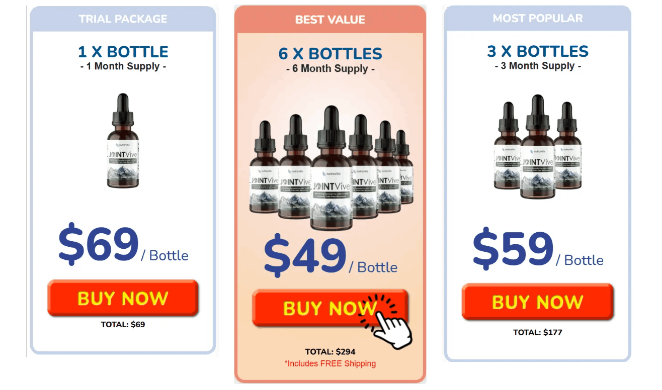 JointVive bottles pack